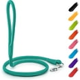 thumbnail image 1 of Glamour Rolled Leather Dog Leash for Small Medium and Large Dogs | Heavy Duty Strong Leather Puppy Leash for Outdoor Walking Running Training | Strong Dog Leashes for Large Breed Dogs - Light Blue, 1 of 6