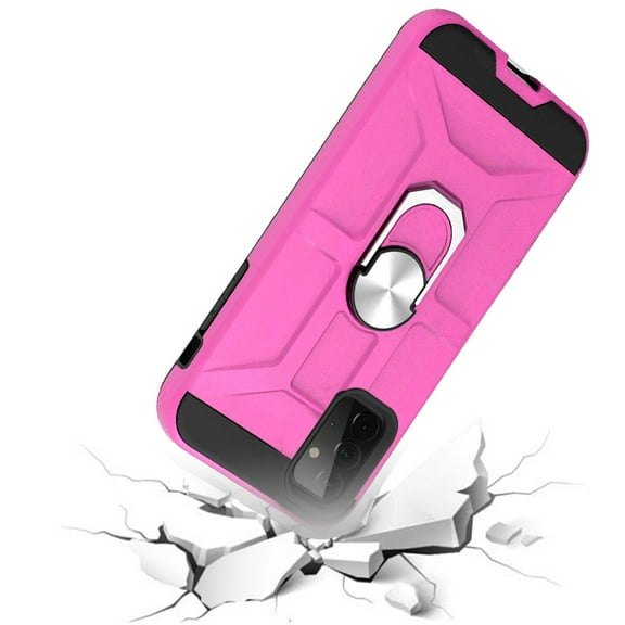 For Samsung Galaxy A33 5G Cases with Stand Kickstand Ring Holder [360° Rotating] Armor Dual Layer Work with Magnetic Car Mount Cover ,Xpm Phone Case [Pink]