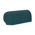 thumbnail image 2 of Stretch Couch Arm Covers Set of 2, Checkered Sofa Arm Slipcovers for Recliners & Armchairs, Anti-Slip, Pet-Friendly, Machine Washable, dark green, 2 of 9