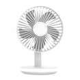 thumbnail image 2 of Ventilador de escritorio recargable con luz nocturna, portátil, oscilante, de 6 pulgadas Blanco, 2 of 9