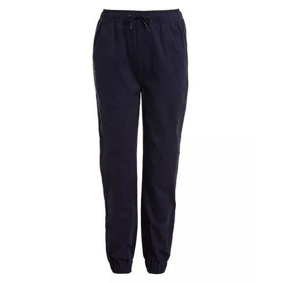 Nautica Big Boy's Uniform Evan Tapered-Fit Stretch With Reinforced Knees Joggers Blue Size Large