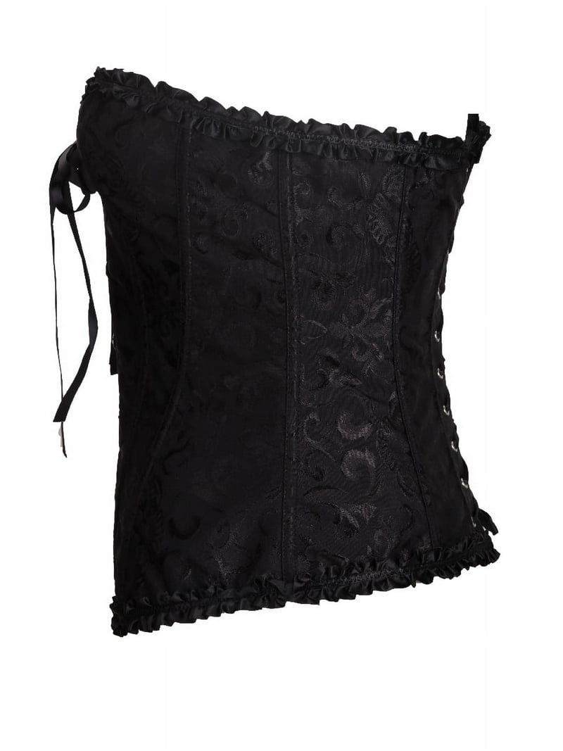 MISS MOLY Women's Lace Up Boned Plus Size Overbust Corset