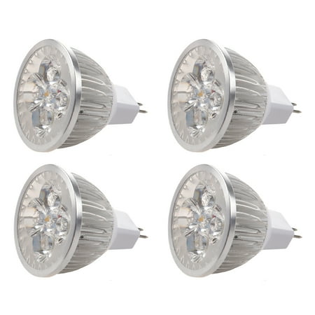 

4X 4 x 1W GU5.3 MR16 12V Warm White LED Light Lamp Bulb Spotlight