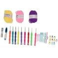 thumbnail image 3 of Household DIY Crochet Kit, Include Yarn Crochet Ruler Scissor Marker Buckle  With Storage Bag For Beginners Experts Home Tool Set, 3 of 8