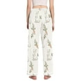 thumbnail image 3 of FORMRS Women's Pajama Pants with Pockets Soft Comfy Loungewear Sleep Bottom, Sizes S-2XL, Beige Rabbits and Carrots, 3 of 8