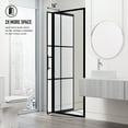 thumbnail image 3 of VIGO Astoria 32 in. x 76 in. Shower Door with Clear Glass in Matte Black Grid, 3 of 8