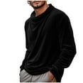 thumbnail image 2 of SDNall Men's Solid Color Velvet Long Sleeve Turtleneck, Stretch High Neck Top for Casual Wear, 2 of 9