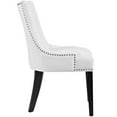 thumbnail image 4 of Modern Contemporary Urban Design Dining Kitchen Room Side Chair, Set of Four, Faux Vinyl Leather Nail Rivet, White, 4 of 4