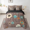 thumbnail image 2 of YST Geometric Grid 7-Piece Comforter Set, Mid Century, Abstract Room Decor, Twin, 2 of 4