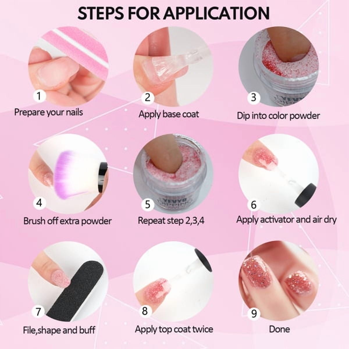 Acrylic Nail Kit Dip Powder Nail Kit Starter with Drill and UV Light, 20 Colors Fast Dry Powder Nail Dipping kit, with Base & Top Coat Activator Dip Nail Kit for French Nail Art Manicure DIY