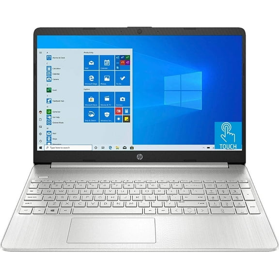 HP Newest 15.6" FHD Touchscreen Laptop, 11th Gen Intel Quad-Core i5 1135G7 Processor, 12GB RAM 256GB SSD, WiFi, Webcam, Bluetooth, HDMI, Silver, Windows 11 Home