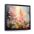 thumbnail image 2 of Designart "Peach Ferns love expression" Floral Floater Framed Wall Art Print, 2 of 7