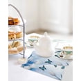 thumbnail image 4 of Blue White Floral Kitchen Dish Towels for Drying Dishes Set of 4, Ombre Tulips Modern Art Spring Waffle Weave Microfiber Hand Tea Bathroom Towels Quick Dry & Absorbent Towel 12x12, 4 of 7