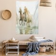 thumbnail image 2 of Animal Decor Wall Hanging Tapestry, Camargue Horses in the Water Ancient Oldest Breed in Southern France Origin Artful Photo, Bedroom Living Room Dorm Accessories, 40 X 60 Inches, by Ambesonne, 2 of 5