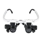 Eease Mount Magnifier Jeweler Loupe with LED Light Hands-Free Magnifying Glass Black