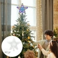 thumbnail image 4 of 2 Pcs Christmas Tree Light Plastic Crystal Star 30 LEDs Light Treetop Party Decoration - No Battery (Colorful/Warm White), 4 of 8