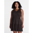 thumbnail image 2 of Time and Tru Women's Smocked Sleeveless Mini Dress with Ruffle Trim, Sizes XS-XXXL, 2 of 6