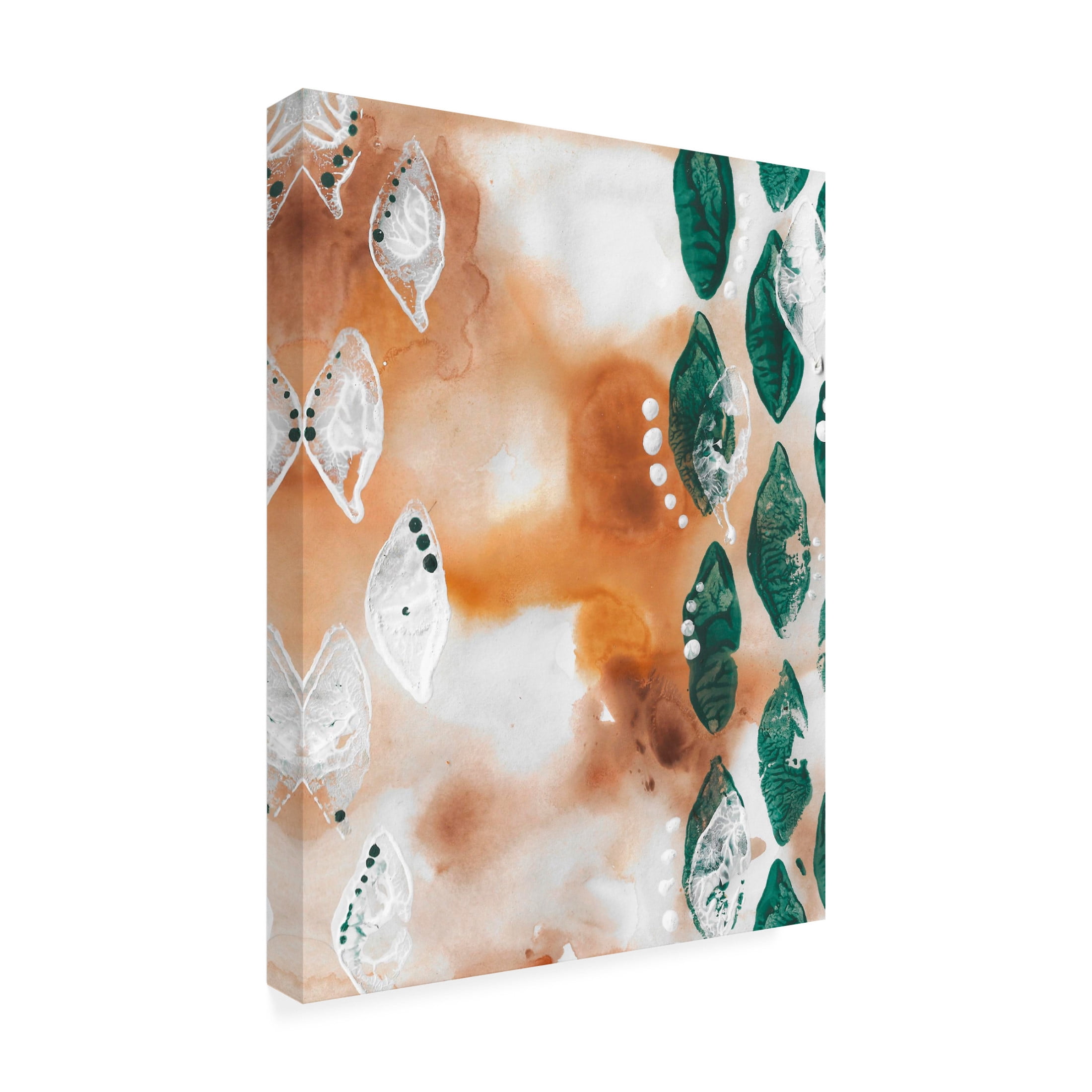 Canvas Wall Art - Maliq 'Leafy' Wall Art for Living Room, Bedroom, or Office Décor by Trademark Fine Art - 14 x 19 Inches