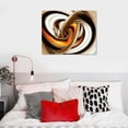 thumbnail image 5 of JEUXUS  - Abstract Orange White Lines Wall Art Painting The Picture Print On Canvas Abstract Pictures for Home Decor Decoration Gift 20x16in, 5 of 6