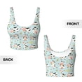 thumbnail image 5 of Fotbe Cute Cows Pattern Womens' Sports Bra Longline Wirefree Padded with Medium Support Sports Moisture-Wicking Workou Vest,Tank Top-Medium, 5 of 7