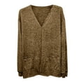 thumbnail image 6 of Fiaer.Oversized Long Sleeve Lightweight Cardigan for Women.Womens Loose Fit Casual Fashion Open Front Solid Color Tops with 2 Pockets Khaki M, 6 of 6