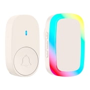erfcxs Long Range Wireless Doorbell System with Loud Alert and Flashing LED for Hearing Impaired Elderly Home Security