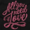 thumbnail image 2 of All You Need Love Cute Romantic Quote Women Plus Size Crewneck Sweatshirt Brisco Brands 2X, 2 of 3