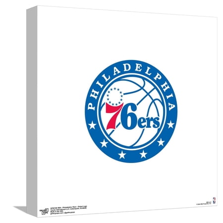 Gallery Pops NBA Philadelphia 76ers – Global Logo Canvas Wall Art Unframed Version 12 x 12