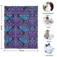 thumbnail image 4 of Purple and Blue Damask Pattern Blanket,Comfortable Soft Flannel Throw Blanket,All Season,Warm Lightweight Blankets for Sofa Bed Couch Living Room Chair,30"x40", 4 of 4