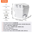 thumbnail image 6 of Vevor TXSSCPSB13HP54XKZV1 1-3 HP 1500 GPH 18 ft. Head Utility Laundry Sink Drain Pump System, 6 of 10