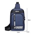thumbnail image 4 of Bolsa De Pecho Bolsa de pecho para hombre, bandolera ajustable para senderismo, montañismo (azul oscuro) Likrtyny Para Estrenar, 4 of 9