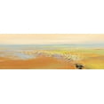 thumbnail image 2 of Groenhart, Jan 14x7 Gold Ornate Wood Framed with Double Matting Museum Art Print Titled - Pink Flowers, 2 of 4