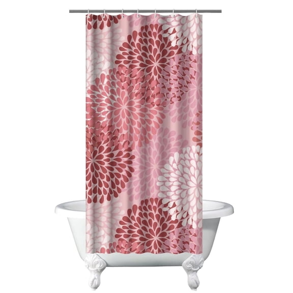 Retro Style Colorful Abstract Shower Curtain, Geometric Plaid Rustic Nordic