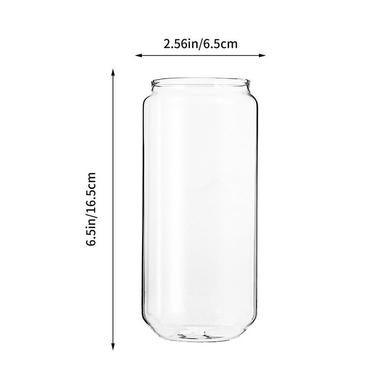 Can Shaped Cups, Beer Cup, Glass Beer Cup, coffee cup, drinking cup2pcs  Glass Drinking Mug Clear Glass Cocktail Mug Heat-resisting Water Cups 