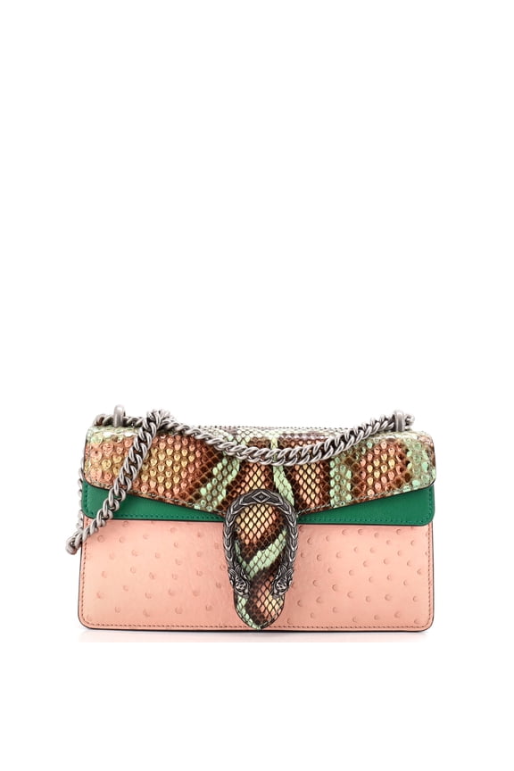 Pre-Owned Dionysus Bag Python with Ostrich and Leather Small By Rebag