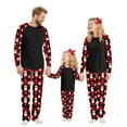 thumbnail image 4 of Uaswgudfs Christmas Pajamas Set, Family Matching Santa & Plaid Snowflake Print Long Sleeve Round Neck Top with Dual Pocket Pants, Festive Holiday Sleepwear Loungewear, 4 of 9
