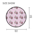 thumbnail image 5 of 36.2 Inch Round Floor Mat Pink Vintage Roses Pattern Carpet Decor Rug for Living Room Bedroom, 5 of 6