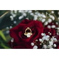 thumbnail image 4 of 2.25 Carat Emerald Cut Moissanite Diamond Halo Engagement Rings In 10K Solid Yellow Gold In Ring Size 6.5, 4 of 7