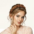 thumbnail image 2 of Diadema Elástica con estampado de leopardo Unique Bargains naranja 1 unidad, 2 of 7