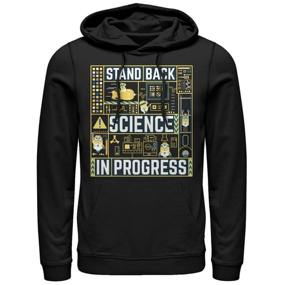 Men's Despicable Me 3 Minions Science in Progress  Pull Over Hoodie Black Large