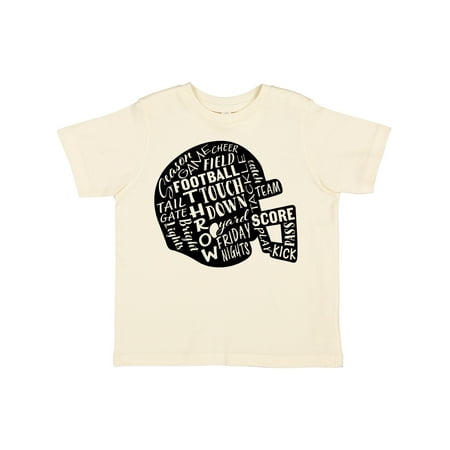 

Inktastic Football Words in Helmet Shape in White Text Gift Toddler Boy or Toddler Girl T-Shirt