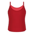 thumbnail image 4 of Raenseen Kids Girls Sleeveless Sequins Camisole Cami Top Tank Jazz Hip Hop Dance Top Performance Red 8, 4 of 9