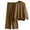 Coffee, variant on Women's Two-Piece Knit Set Turtleneck Sweater and Wide Leg Pants with Pockets, Cozy Loungewear Set