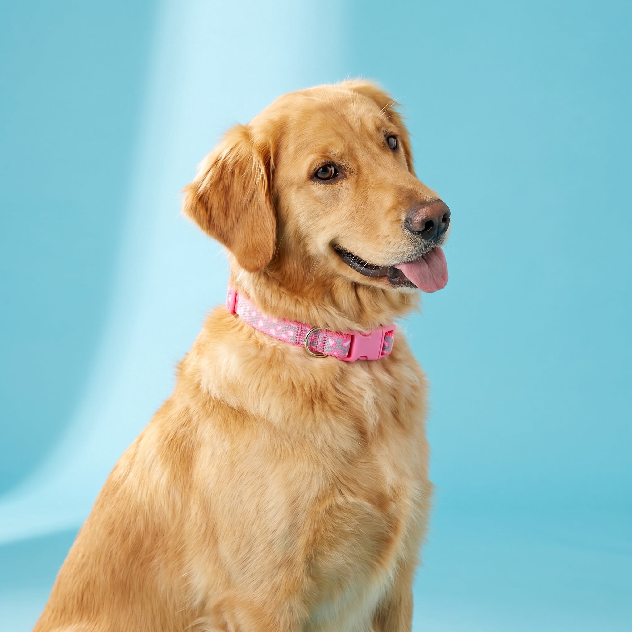 Vibrant Life Reflective Adjustable Dog Collar, Pink Cheetah, Large