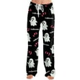 thumbnail image 7 of Women Halloween Pajama Pants Long Sleep Fashion Halloween Print Pants Soft Pjs Halloween Holiday Relaxed Fit Comfy Pants, 7 of 7