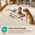 thumbnail image 4 of Design&I 2'x3' Washable Accent Rug Beige Cream Faded Horizontal Stripes Minimalist Banded Neutral for Kitchen, Pet Station, Friendly & Non-Slip Built-In Grip, 4 of 7