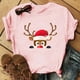 thumbnail image 1 of Camisetas con estampado 3D de alce para mujer, Top Harajuku de manga corta, ropa de Navidad de gran tamaño, novedad de 2023, 1 of 4