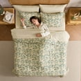 thumbnail image 5 of Virtu King Comforter Set, Biomorphic Design King Size Comforter Set, 7-Pc All Season Bedding Comforter Set, Cream, 5 of 8