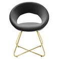 thumbnail image 6 of Modway Nouvelle 19" Velvet Dining Chairs in Gold/Charcoal (Set of 2), 6 of 9