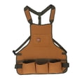 thumbnail image 1 of Bolsa para herramientas Bucket Boss para hombre, ajustable, marrón, 16 bolsillos, 1 of 7